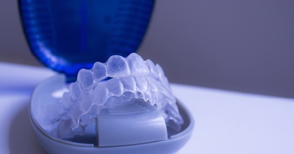 Invisalign trays in carrying case