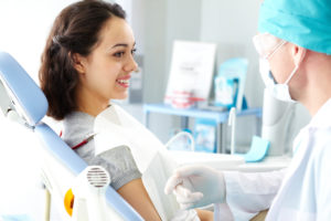 young woman visiting the dentist