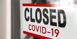 closed sign from COVID-19 for dentist in Bristol