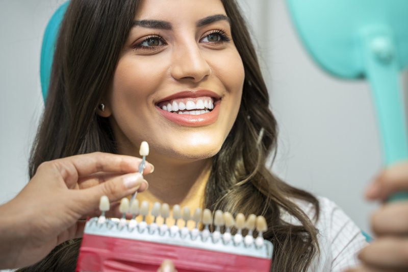 patient getting dental crown