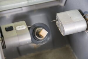 Ceramic block in CEREC milling machine